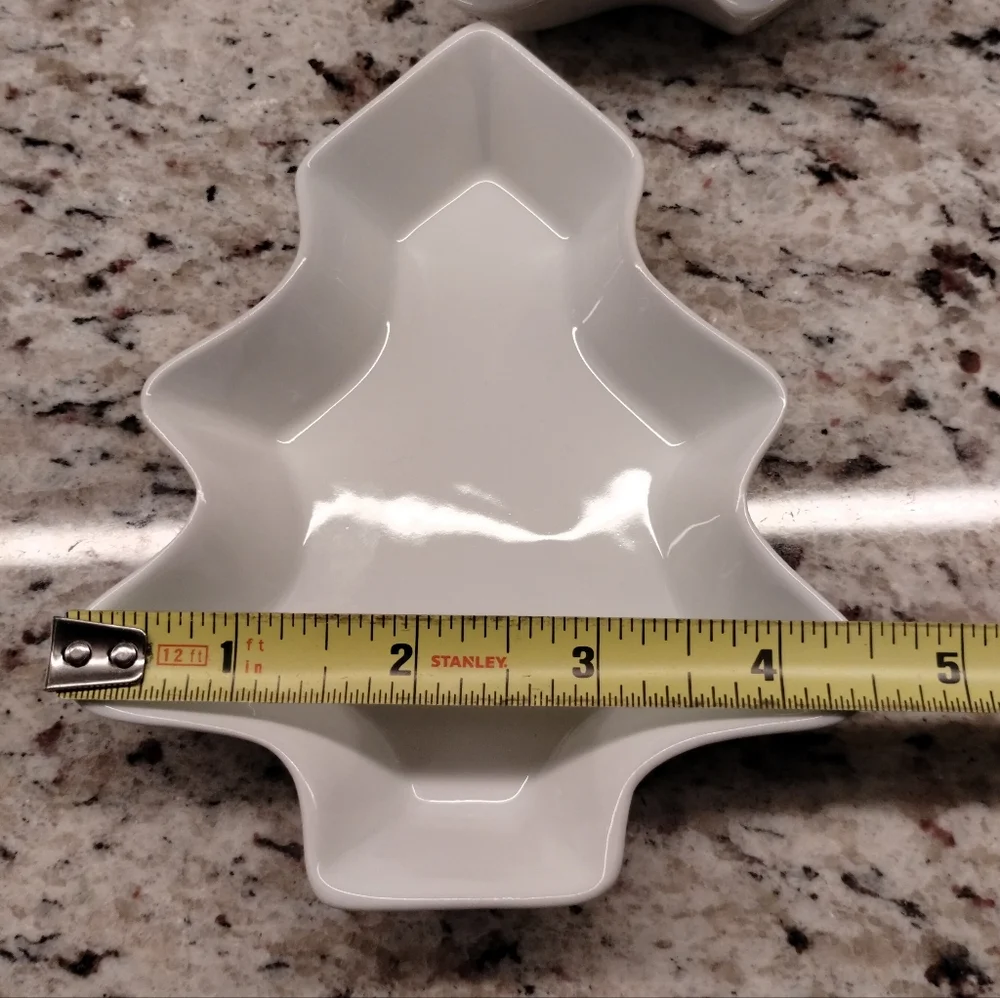 Crate & Barrel Porcelain Dishes Tree Set of 4
